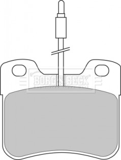 BBP1091 Sada brzdových destiček, kotoučová brzda BORG & BECK