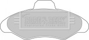 BBP1116 BORG & BECK sada brzdových platničiek kotúčovej brzdy BBP1116 BORG & BECK