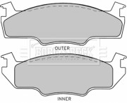 BBP1226 Sada brzdových destiček, kotoučová brzda BORG & BECK