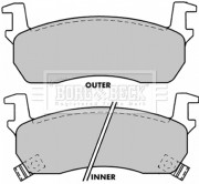 BBP1270 Sada brzdových destiček, kotoučová brzda BORG & BECK