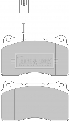 BBP1655 BORG & BECK sada brzdových platničiek kotúčovej brzdy BBP1655 BORG & BECK