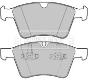 BBP2387 BORG & BECK sada brzdových platničiek kotúčovej brzdy BBP2387 BORG & BECK