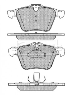 BBP2444 BORG & BECK sada brzdových platničiek kotúčovej brzdy BBP2444 BORG & BECK