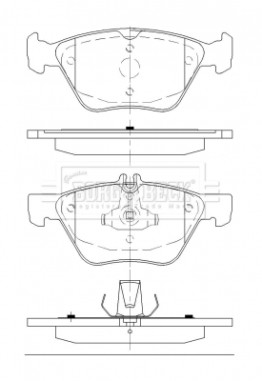 BBP2488 Sada brzdových destiček, kotoučová brzda BORG & BECK