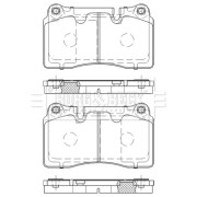 BBP2576 Sada brzdových destiček, kotoučová brzda BORG & BECK