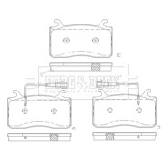 BBP2670 BORG & BECK sada brzdových platničiek kotúčovej brzdy BBP2670 BORG & BECK
