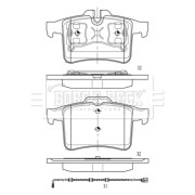 BBP2831 BORG & BECK sada brzdových platničiek kotúčovej brzdy BBP2831 BORG & BECK