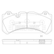 BBP2840 BORG & BECK sada brzdových platničiek kotúčovej brzdy BBP2840 BORG & BECK