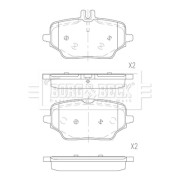 BBP2884 BORG & BECK sada brzdových platničiek kotúčovej brzdy BBP2884 BORG & BECK