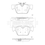 BBP2889 Sada brzdových destiček, kotoučová brzda BORG & BECK