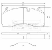 BBP33020 Sada brzdových destiček, kotoučová brzda BORG & BECK