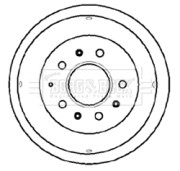 BBR7031 BORG & BECK brzdový bubon BBR7031 BORG & BECK