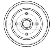 BBR7044 Brzdový buben BORG & BECK