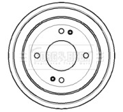 BBR7052 BORG & BECK brzdový bubon BBR7052 BORG & BECK