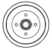 BBR7059 BORG & BECK brzdový bubon BBR7059 BORG & BECK