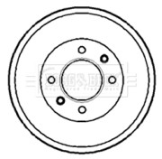 BBR7072 Brzdový buben BORG & BECK