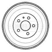 BBR7100 Brzdový buben BORG & BECK