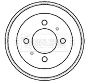 BBR7104 Brzdový buben BORG & BECK