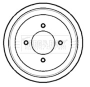 BBR7112 Brzdový buben BORG & BECK