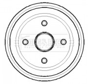BBR7123 BORG & BECK brzdový bubon BBR7123 BORG & BECK