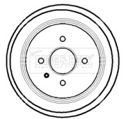 BBR7127 Brzdový buben BORG & BECK