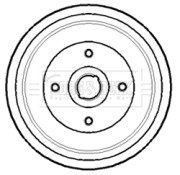 BBR7143 BORG & BECK brzdový bubon BBR7143 BORG & BECK