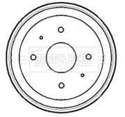 BBR7161 Brzdový buben BORG & BECK