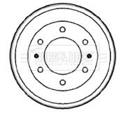 BBR7163 Brzdový buben BORG & BECK