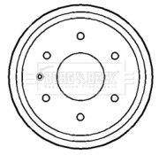 BBR7184 Brzdový buben BORG & BECK