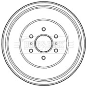 BBR7221 BORG & BECK brzdový bubon BBR7221 BORG & BECK
