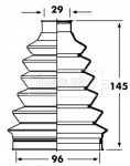 BCB2361 Měch, hnací hřídel BORG & BECK