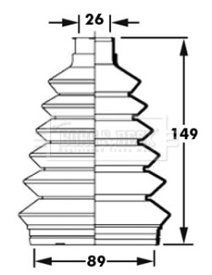 BCB2367 Měch, hnací hřídel BORG & BECK