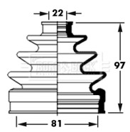 BCB2380 Měch, hnací hřídel BORG & BECK