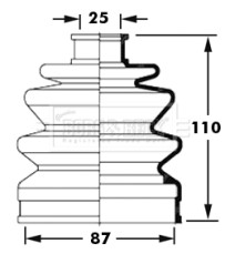 BCB2387 Měch, hnací hřídel BORG & BECK