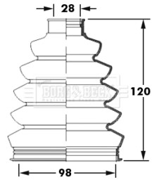 BCB2394 Měch, hnací hřídel BORG & BECK