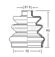 BCB2761 Měch, hnací hřídel BORG & BECK