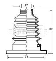 BCB2788 Měch, hnací hřídel BORG & BECK