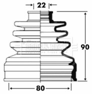 BCB2814 Měch, hnací hřídel BORG & BECK