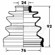 BCB2815 Měch, hnací hřídel BORG & BECK