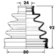 BCB2837 Měch, hnací hřídel BORG & BECK