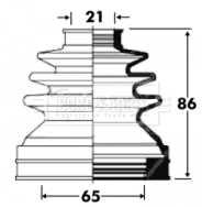 BCB2850 Měch, hnací hřídel Trilobe BORG & BECK