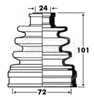 BCB2865 Měch, hnací hřídel Universal BORG & BECK