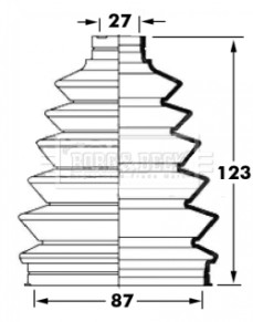 BCB6022 Měch, hnací hřídel BORG & BECK