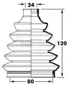 BCB6029 Měch, hnací hřídel BORG & BECK