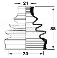 BCB6045 Měch, hnací hřídel BORG & BECK