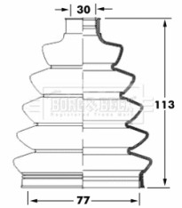 BCB6069 Měch, hnací hřídel BORG & BECK