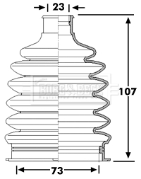 BCB6109 Měch, hnací hřídel BORG & BECK