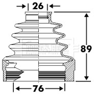 BCB6112 Měch, hnací hřídel Universal BORG & BECK