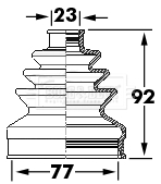 BCB6123 Měch, hnací hřídel BORG & BECK