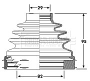 BCB6193 Měch, hnací hřídel BORG & BECK
